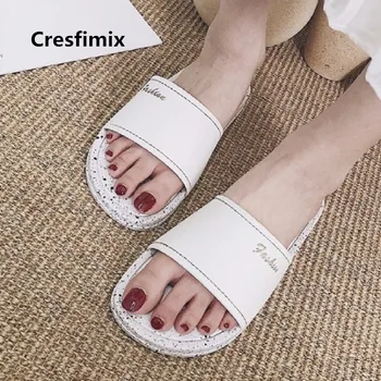 Cresfimix vrouwen pantoffels women fashion classic white beach slippers lady casual home anti skid black slippers slides a3609
Cresfimix vrouwen pantoffels women fashion classic white beach slippers lady casual home anti skid black slippers slides a3609