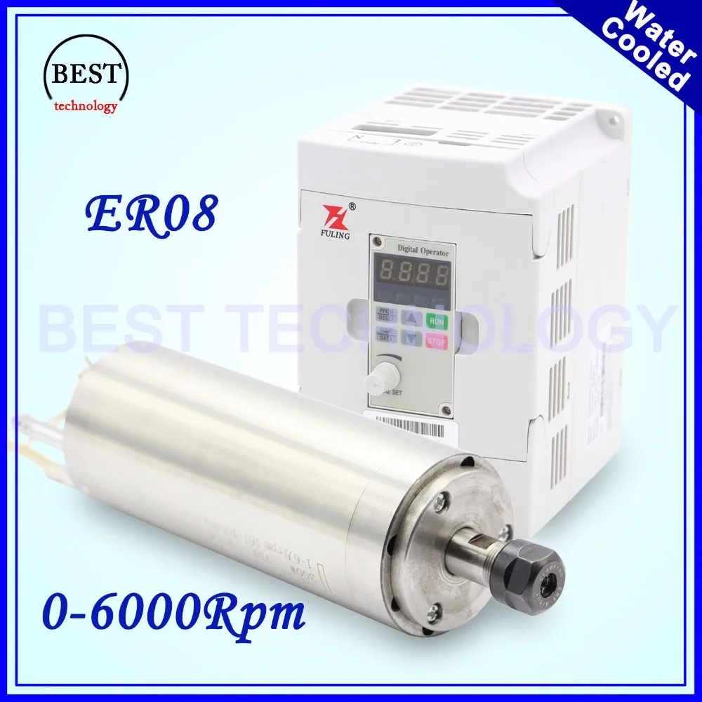300w Spindle kits For Intricate Carvings Water Cooled Spindle ER8 60000rpm spindle motor 1000Hz water cooling & 1.5kw inverter
300w Spindle kits For Intricate Carvings Water Cooled Spindle ER8 60000rpm spindle motor 1000Hz water cooling & 1.5kw inverter