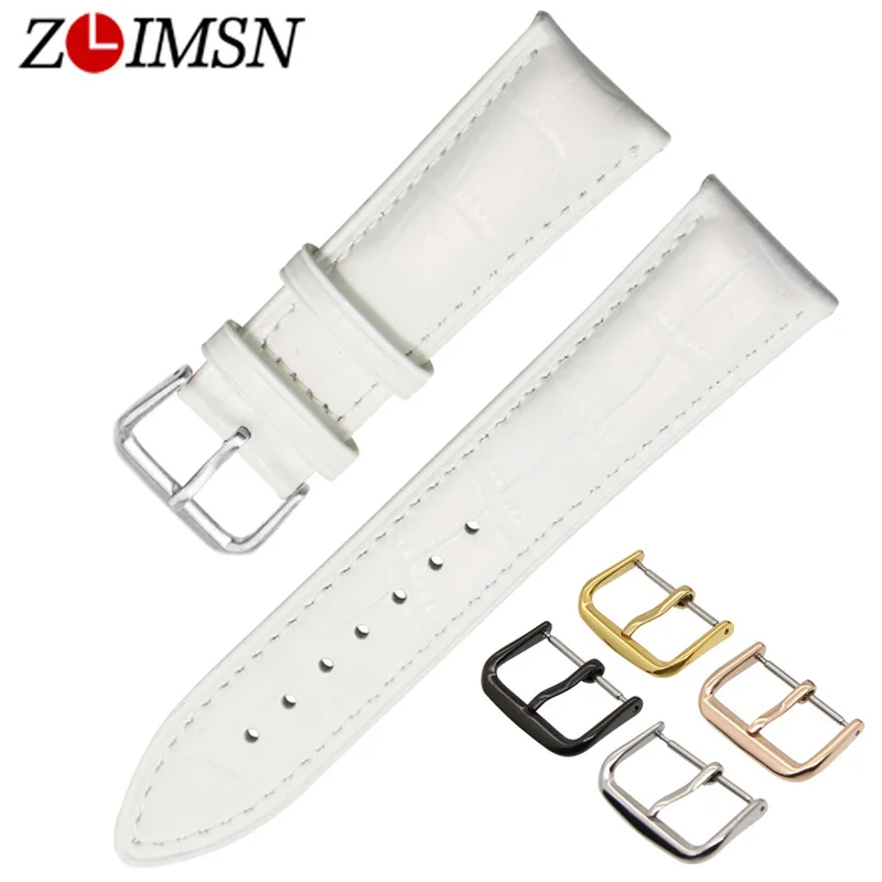 ZLIMSN White Genuine Leather Watch Strap 18 20 22 24mm Stainless Steel Watch Buckle Four Colors Clasp for Ladies Mens Watches
ZLIMSN White Genuine Leather Watch Strap 18 20 22 24mm Stainless Steel Watch Buckle Four Colors Clasp for Ladies Mens Watches