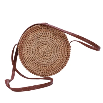 Round Rattan Crossbody Bag,Straw Boho Bag For Women Purse Handmade Clutch Woven Shoulder Bag 
Round Rattan Crossbody Bag,Straw Boho Bag For Women Purse Handmade Clutch Woven Shoulder Bag