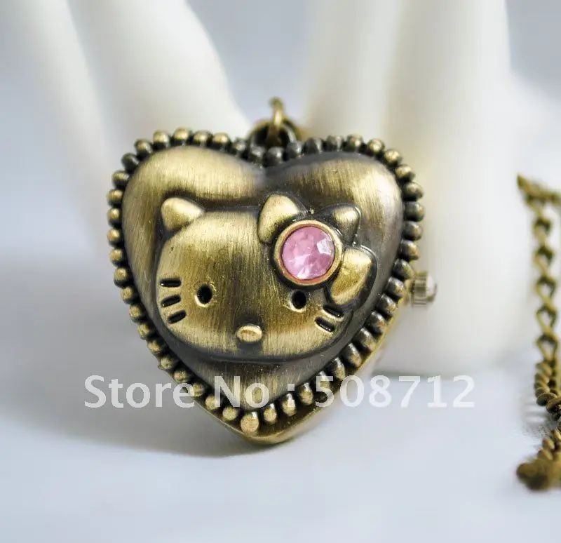 Free shipping!!! Retro Diamond Kitty Pendant Necklace Quartz Pocket Watch Xmas gift
Free shipping!!! Retro Diamond Kitty Pendant Necklace Quartz Pocket Watch Xmas gift