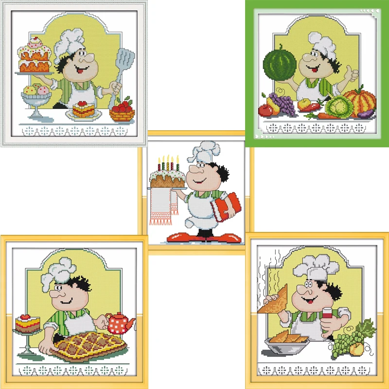 Joy Sunday Cook DMC Counted Chinese Cross Stitch pattern kits handcraft make embroidery with chart
Joy Sunday Cook DMC Counted Chinese Cross Stitch pattern kits handcraft make embroidery with chart