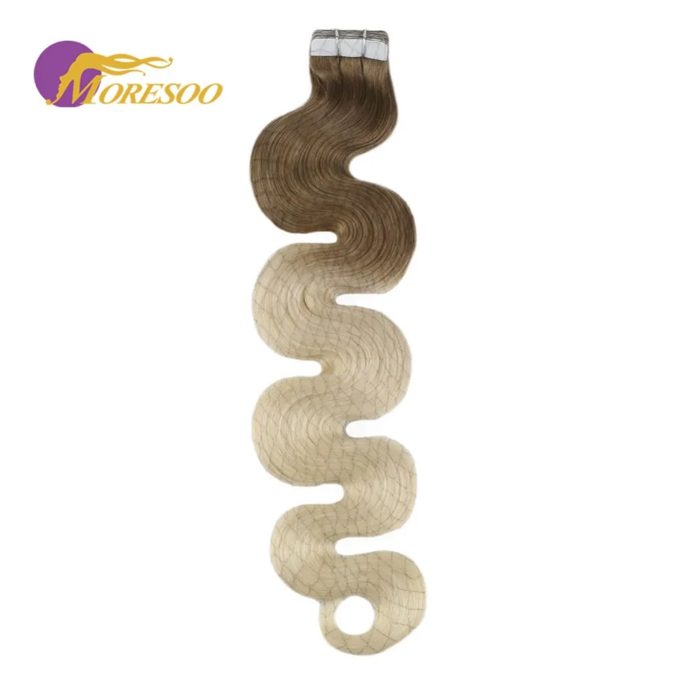 Moresoo Body Wave Ombre Color Brown #6 Fading to Bleach Blonde #613 Real Remy Brazilian Human Hair Skin Weft Hair 20PCS 50G
Moresoo Body Wave Ombre Color Brown #6 Fading to Bleach Blonde #613 Real Remy Brazilian Human Hair Skin Weft Hair 20PCS 50G