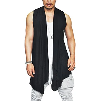 Men's Casual Shawl Collar Cloak Sleeveless T Shirt Men Hip Hop Hipster cowl neck Tops Tee shirt Male Pleats open t-shirt Homme
Men's Casual Shawl Collar Cloak Sleeveless T Shirt Men Hip Hop Hipster cowl neck Tops Tee shirt Male Pleats open t-shirt Homme