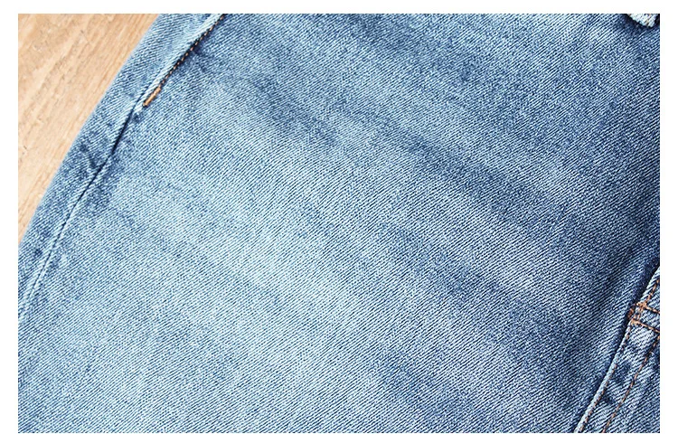 Tide section, raw hem, split skirt, washed white high waist denim skirt (11)