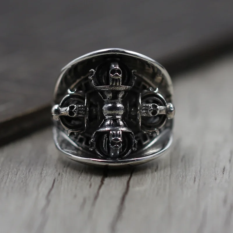 Real Pure 925 Silver Rings Cool Vintage Rings With Vajry Pestle Big Buddha Rings For Men Adjustable Buddhism Jewelry
Real Pure 925 Silver Rings Cool Vintage Rings With Vajry Pestle Big Buddha Rings For Men Adjustable Buddhism Jewelry