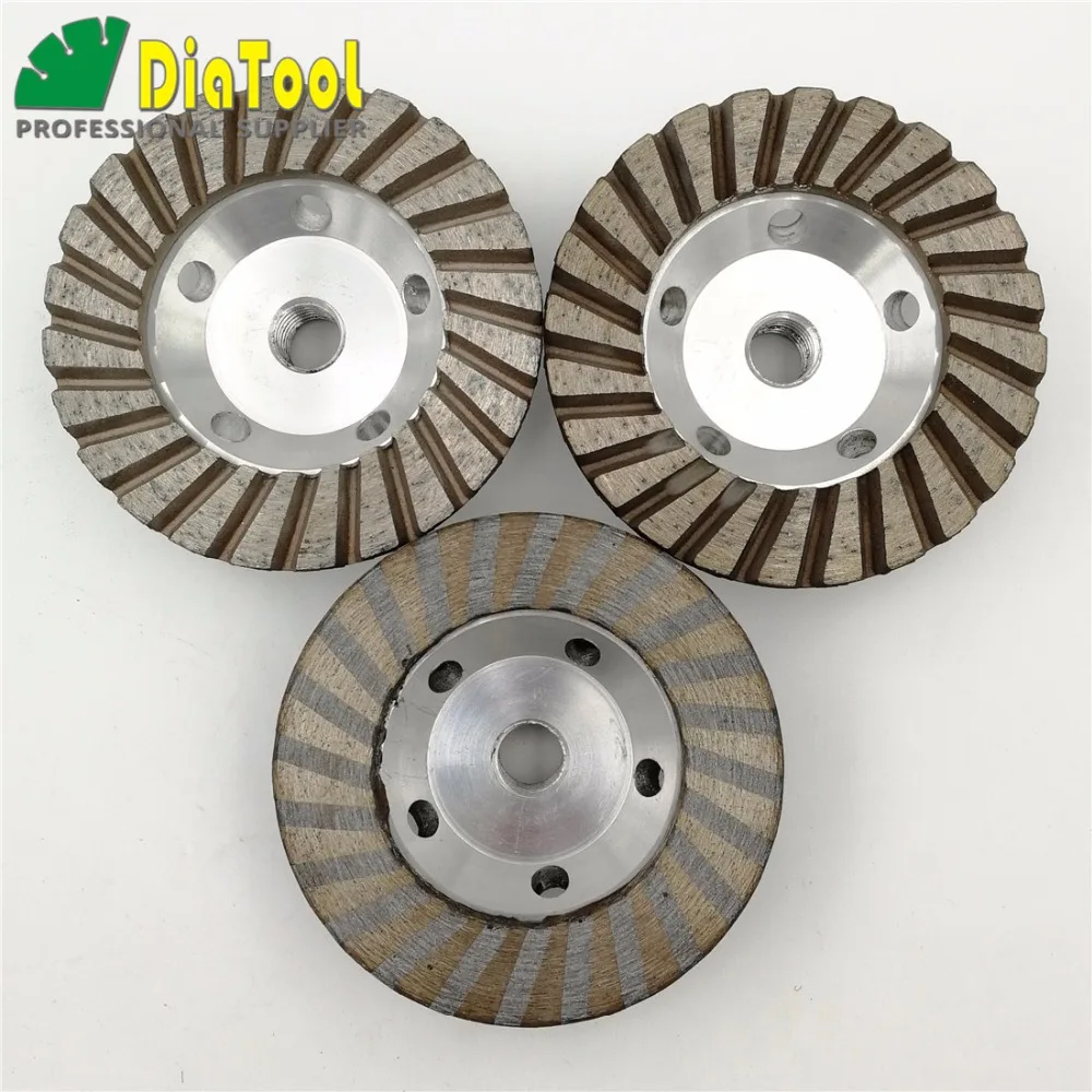 DIATOOL 3pcs Diameter 4 inch 5/8-11 Thread Aluminum Based Diamond Grinding Cup Wheel Fine Grinding With Great Finishing
DIATOOL 3pcs Diameter 4 inch 5/8-11 Thread Aluminum Based Diamond Grinding Cup Wheel Fine Grinding With Great Finishing