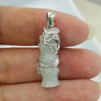 Yu Xin Yuan Fine jewelry 925 silver inlaid Natural emerald pendant Bamboo necklace
Yu Xin Yuan Fine jewelry 925 silver inlaid Natural emerald pendant Bamboo necklace