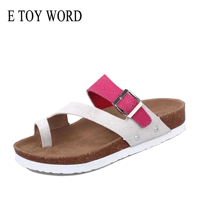 E TOY WORD clappers Women Summer Slippers Women Cork flip-flop slippers sandals beach shoes Plus Size 35-43 Flat Sandals
E TOY WORD clappers Women Summer Slippers Women Cork flip-flop slippers sandals beach shoes Plus Size 35-43 Flat Sandals