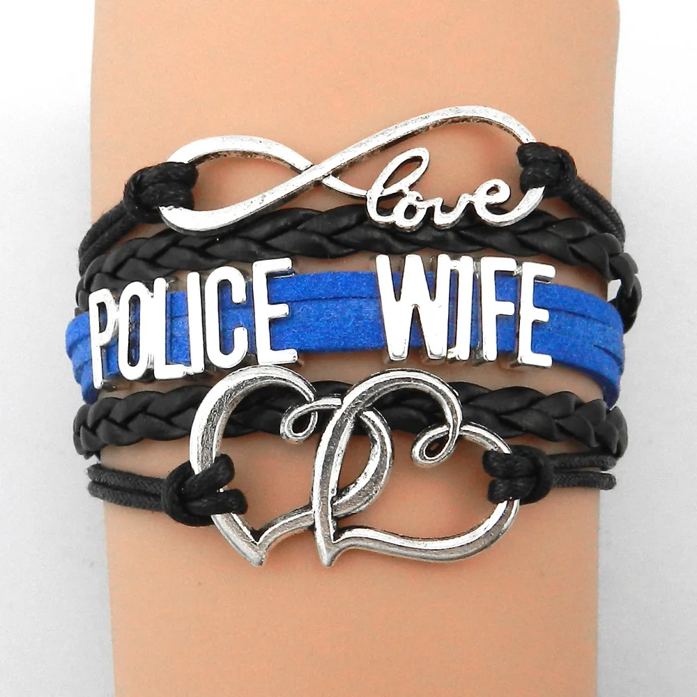 Drop Shipping Infinity Love Heart Police Wife Bracelets- Custom CD Business Denfense Branch Leather Braided Christmas Gift 6488
Drop Shipping Infinity Love Heart Police Wife Bracelets- Custom CD Business Denfense Branch Leather Braided Christmas Gift 6488