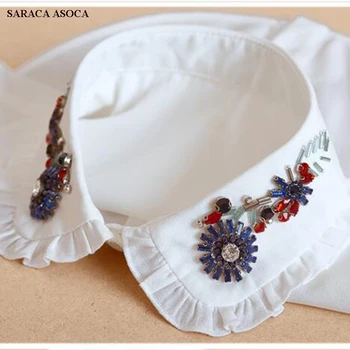 Women Sweater White Shirt Fake Collar All Match Adjustable Bust Belt Hand Work Diamond Detachable Collar Lady
Women Sweater White Shirt Fake Collar All Match Adjustable Bust Belt Hand Work Diamond Detachable Collar Lady
