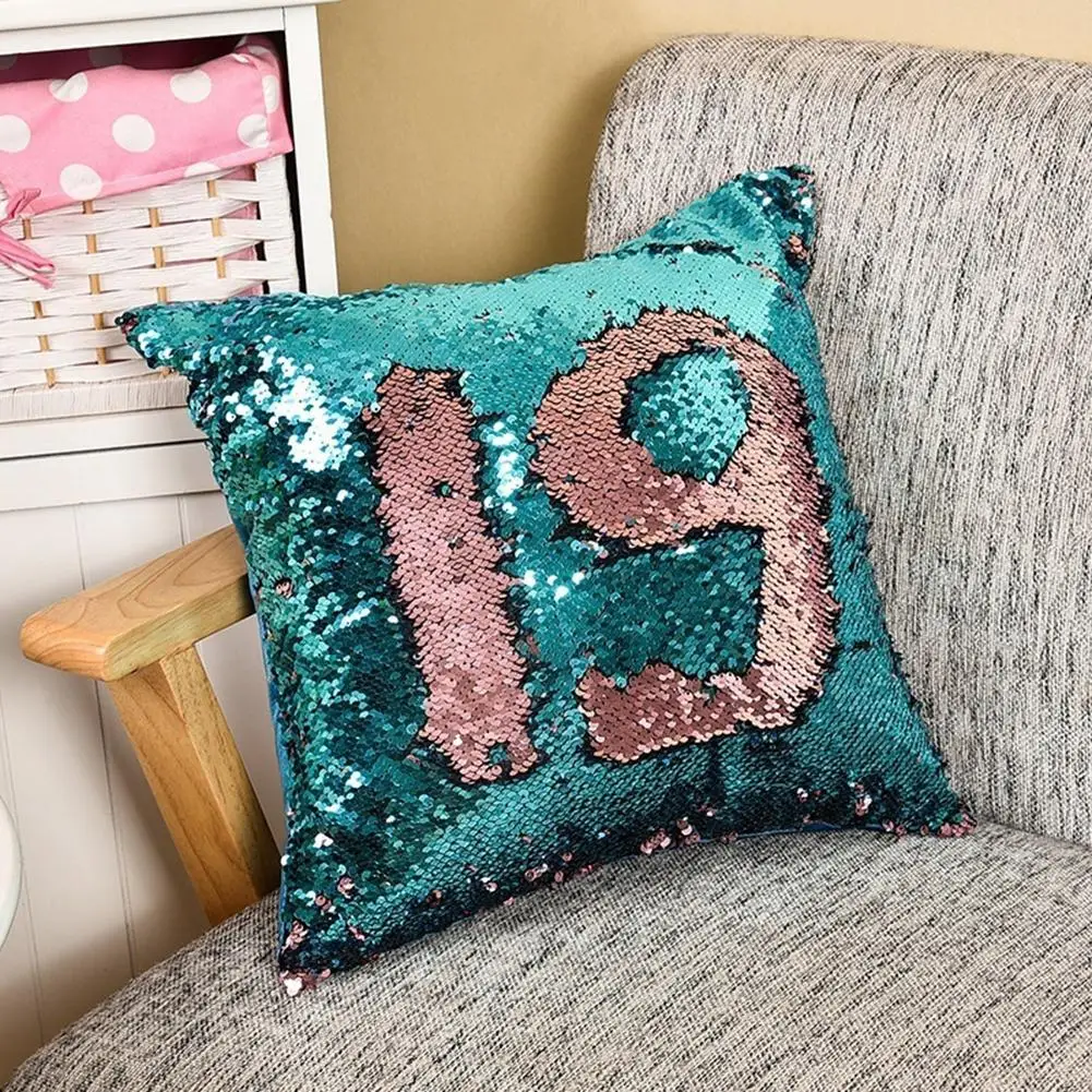 Home Reversible Swipe Mermaid Shiny Sequins Pillow Cover Cushion Case Decor Sofa pillow
Home Reversible Swipe Mermaid Shiny Sequins Pillow Cover Cushion Case Decor Sofa pillow