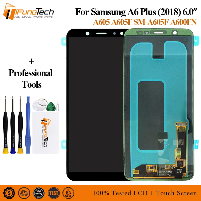 For Samsung Galaxy A6 Plus 2018 LCD display Touch Screen Digitizer Assembly A605 A605fd replacement For Samsung A6 Plus A6+ lcd
For Samsung Galaxy A6 Plus 2018 LCD display Touch Screen Digitizer Assembly A605 A605fd replacement For Samsung A6 Plus A6+ lcd