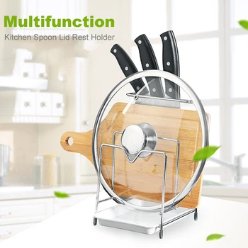 Stainless Steel Pan Pot Rack Cover Lid Rests Stand Spoon Knief Holder Kitchen Houseware Organizer Pantry Rack Kitchen Tools
Stainless Steel Pan Pot Rack Cover Lid Rests Stand Spoon Knief Holder Kitchen Houseware Organizer Pantry Rack Kitchen Tools