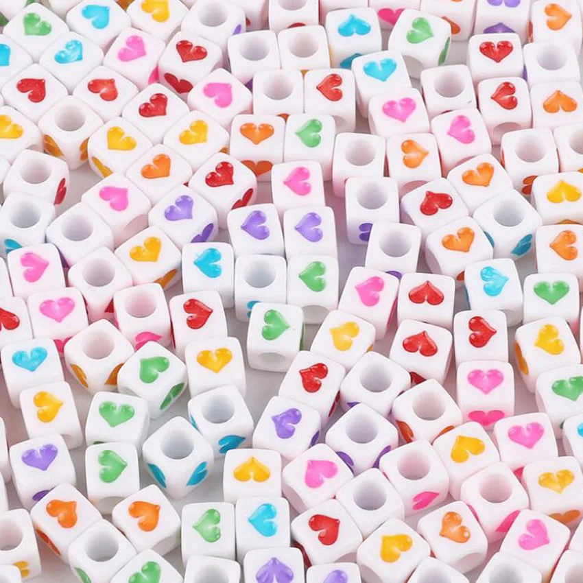 MHS.SUN Cute Design Heart Cube Beads Acrylic Loose Beads Square Accessories For DIY Necklace Handmade Jewelry
MHS.SUN Cute Design Heart Cube Beads Acrylic Loose Beads Square Accessories For DIY Necklace Handmade Jewelry