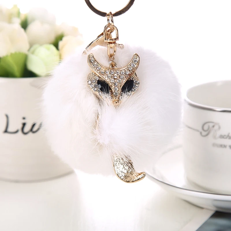 Rabbit keyholder Cute Key Chains Fur Fluffy Pompon Ball Metal Fox Crystal Keychain Keyring Car Bag Charm
Rabbit keyholder Cute Key Chains Fur Fluffy Pompon Ball Metal Fox Crystal Keychain Keyring Car Bag Charm