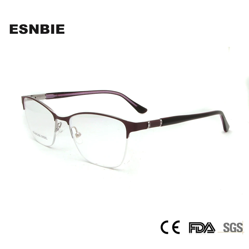 ESNBIE Designer Luxury Eyeglasses Frame Women Metal Spectacles Myopia Glasses Optical Half Rim Eyewear lunette de vue femme
ESNBIE Designer Luxury Eyeglasses Frame Women Metal Spectacles Myopia Glasses Optical Half Rim Eyewear lunette de vue femme