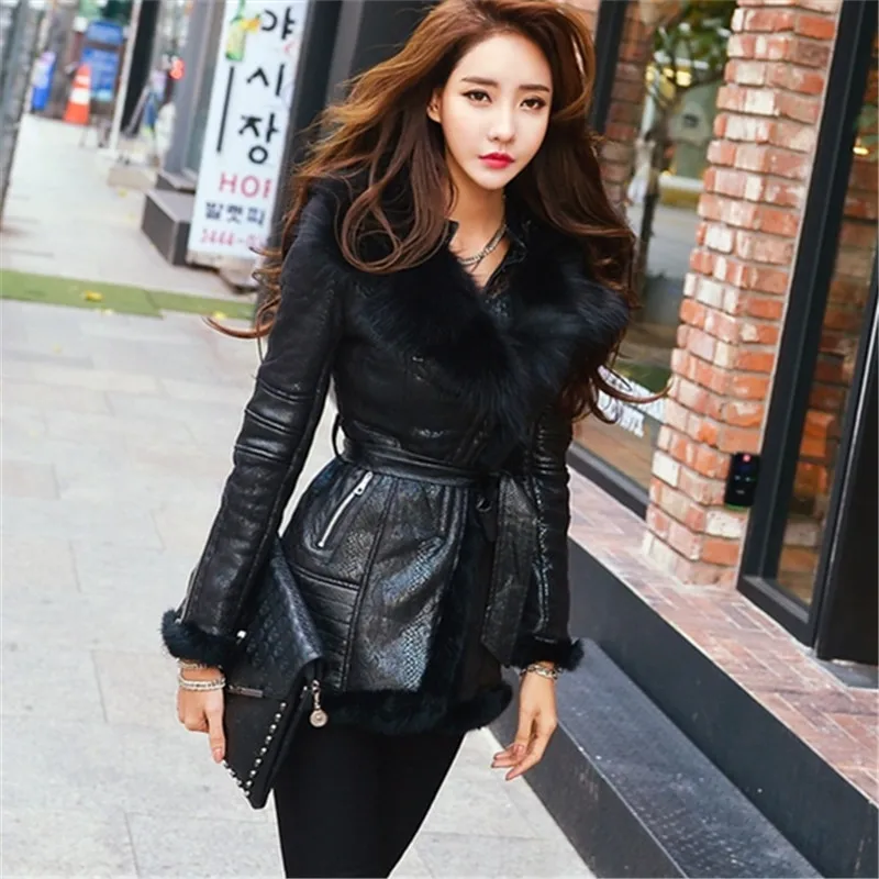 woman jacket 2018 fox fur large lapel medium-long serpentine pattern plus velvet pu leather slim clothing outerwear female
woman jacket 2018 fox fur large lapel medium-long serpentine pattern plus velvet pu leather slim clothing outerwear female