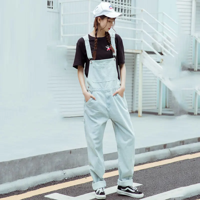 White Hip Hop Denim Bib Female High waist Loose Jumpsuit Large size Overalls Ladies Denim trousers More Size S-4XL 5XL
White Hip Hop Denim Bib Female High waist Loose Jumpsuit Large size Overalls Ladies Denim trousers More Size S-4XL 5XL