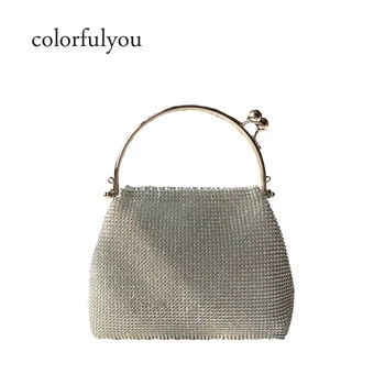 2019 New Diamonds Metal clip handbag silver Evening Wedding Bags For Bride Women chain Messenger Party Handbag Elegant Clutch
2019 New Diamonds Metal clip handbag silver Evening Wedding Bags For Bride Women chain Messenger Party Handbag Elegant Clutch