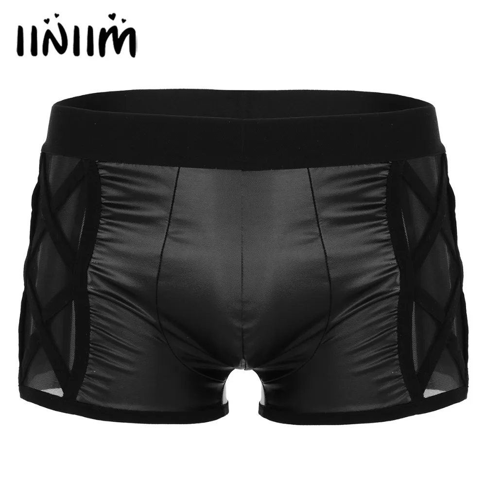 Black Mens Lingerie Panties Gay Sexy Soft Faux Leather Multi-strap Cross Bulge Pouch Low Rise Boxer Shorts Jockstraps Underwear
Black Mens Lingerie Panties Gay Sexy Soft Faux Leather Multi-strap Cross Bulge Pouch Low Rise Boxer Shorts Jockstraps Underwear