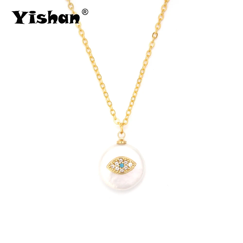 Yishan 1 Pcs Fashion Eye Necklace Natural Irregular Shape Pearl Micro Pave Eye Copper Chain for Women Girl Gift EY6166
Yishan 1 Pcs Fashion Eye Necklace Natural Irregular Shape Pearl Micro Pave Eye Copper Chain for Women Girl Gift EY6166