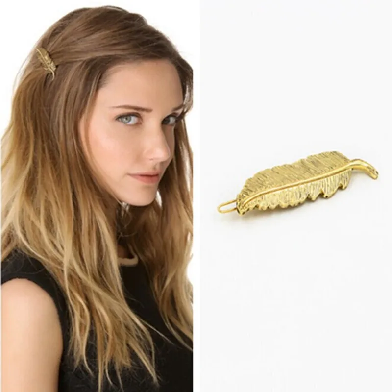 Leaf texture clip hairpin hair fashion headdress Feather leaves 6 cm long, 1.5 cm wide
Leaf texture clip hairpin hair fashion headdress Feather leaves 6 cm long, 1.5 cm wide