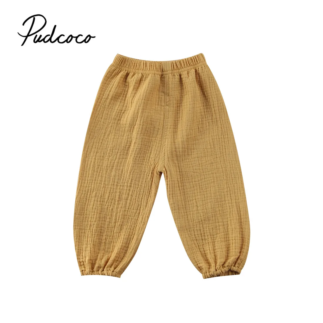 

2017 Brand New Toddler Infant Child Baby Girls Boy Pants Wrinkled Cotton Vintage Bloomers Trousers Legging Solid Pants 6M-4T