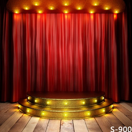 10x10ft Red Curtain D Golden Stage Steps Spots Light Sparkles 10x10ft Red Curtain D Golden Stage Steps Spots Light Sparkles Custom Photography Backdrops Studio Background Vinyl