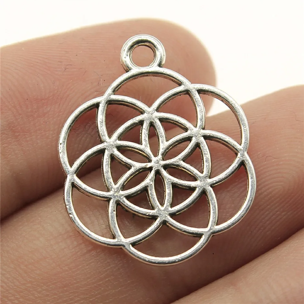WYSIWYG 12pcs 25x20mm Small Flower Charms For Jewelry Making Antique Silver Hollow Flower Of Life Charms Flower Of Life Charm
WYSIWYG 12pcs 25x20mm Small Flower Charms For Jewelry Making Antique Silver Hollow Flower Of Life Charms Flower Of Life Charm