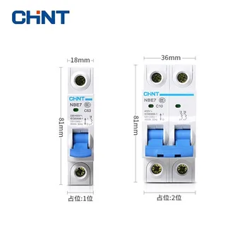 CHINT 1P/2P Circuit Breakers NBE7 Series Household Air Switch C Type Short Circuit Protector 10A 16A 20A 25A 32A 40A 63A
CHINT 1P/2P Circuit Breakers NBE7 Series Household Air Switch C Type Short Circuit Protector 10A 16A 20A 25A 32A 40A 63A