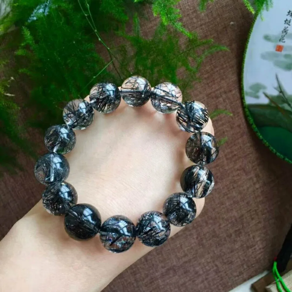 Top Quality Genuine Brazilian Natural Black Hair Rutilated Quartz Women Man Transparent Round Bead Stretch Bracelet 16mm
Top Quality Genuine Brazilian Natural Black Hair Rutilated Quartz Women Man Transparent Round Bead Stretch Bracelet 16mm