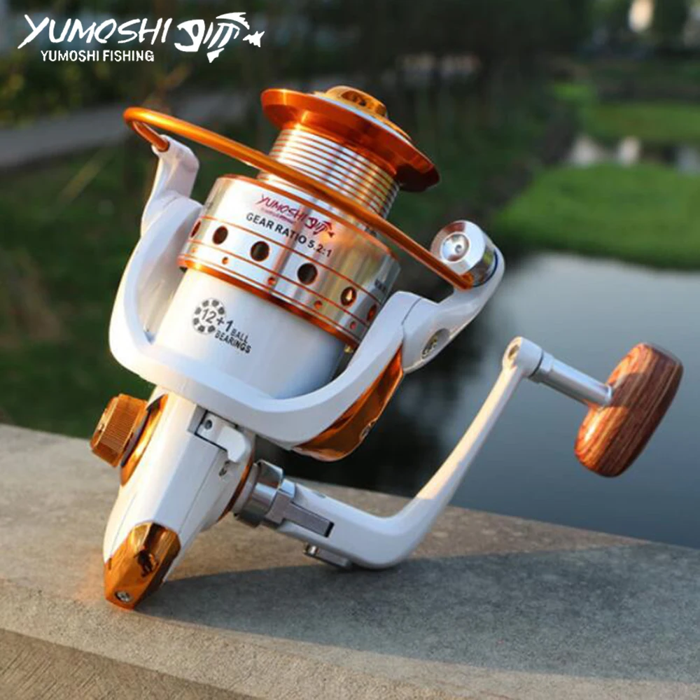 Yumoshi Spinning Fishing Reel 12BB + 1 Bearing Balls 500-9000 Series Metal Coil Spinning Reel Boat Rock Fishing Wheel
Yumoshi Spinning Fishing Reel 12BB + 1 Bearing Balls 500-9000 Series Metal Coil Spinning Reel Boat Rock Fishing Wheel
