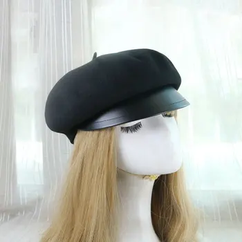 Black Wool Newsboy Cap Women British Style Woolen Beret Warm Retro Newsboy Caps Military Octagonal Cap Female Visor Caps Hat
Black Wool Newsboy Cap Women British Style Woolen Beret Warm Retro Newsboy Caps Military Octagonal Cap Female Visor Caps Hat