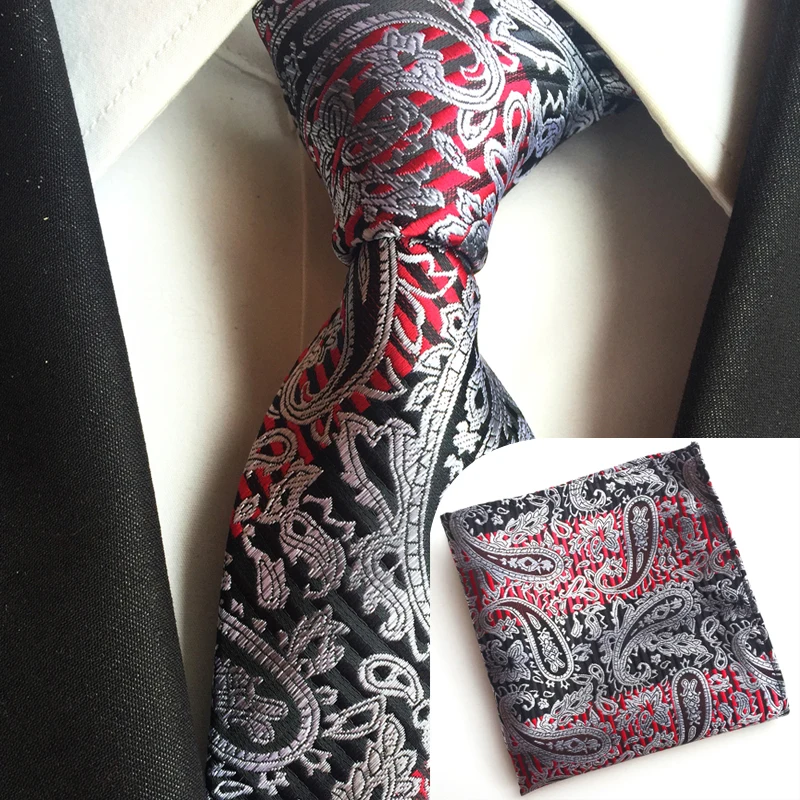 2PCS Men Formal Jacquard Silk Plaid Neck Tie New Groom Wedding Party Paisley Floral Necktie Pocket Square Handkerchief Hanky Set
2PCS Men Formal Jacquard Silk Plaid Neck Tie New Groom Wedding Party Paisley Floral Necktie Pocket Square Handkerchief Hanky Set