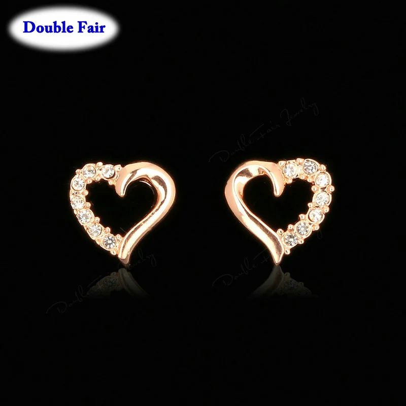 DWE327 Cute Love Heart Crystal Rose Gold Color Stud Earrings Fashion CZ Dimond Jewelry Earings For Women Wholesale Brincos
DWE327 Cute Love Heart Crystal Rose Gold Color Stud Earrings Fashion CZ Dimond Jewelry Earings For Women Wholesale Brincos