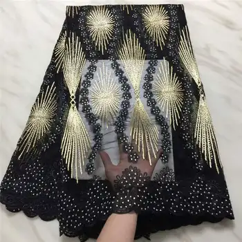 Gold Black Embroidered Tulle Lace Fabric, Latest African Tull Lace Fabrics High Quality 2019
Gold Black Embroidered Tulle Lace Fabric, Latest African Tull Lace Fabrics High Quality 2019