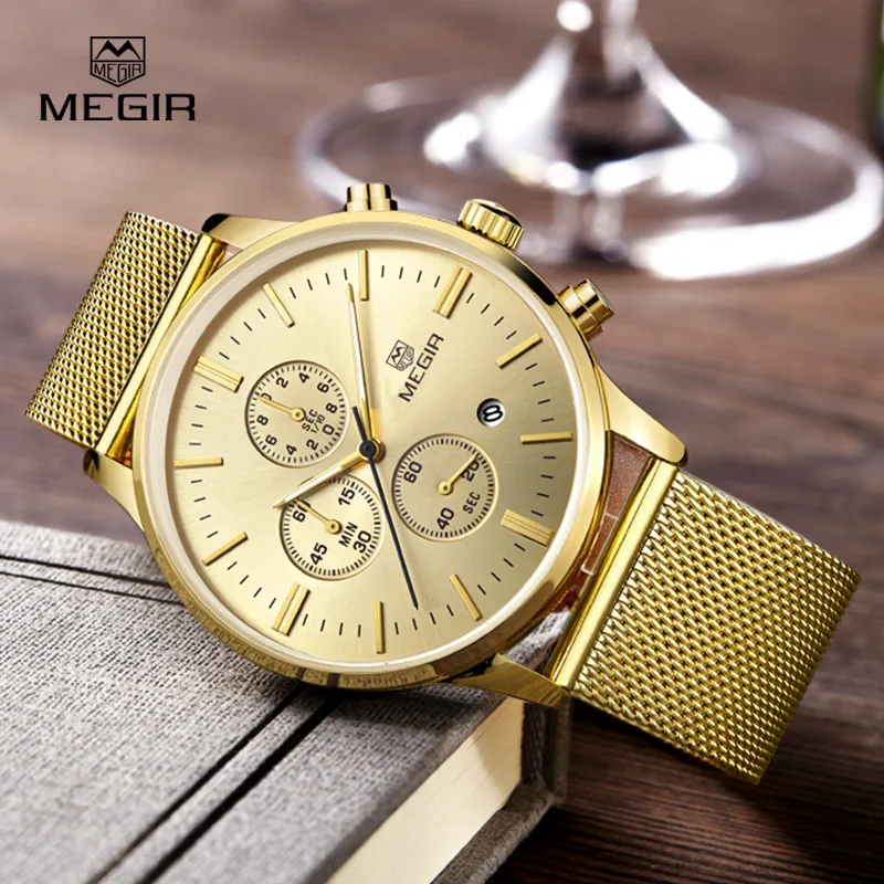 Thin Dial Fashion Simple stylish Top Luxury Brand MEGIR Wrist Watches Men Stainless Steel Mesh Strap Band Quartz Watch Clock man
Thin Dial Fashion Simple stylish Top Luxury Brand MEGIR Wrist Watches Men Stainless Steel Mesh Strap Band Quartz Watch Clock man