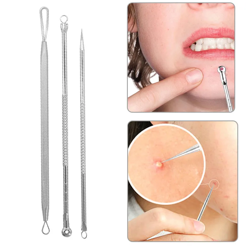 3Pcs Blackhead Pimple Acne Remover Tool Spoon for Face Cleaning Skin Care Acne Tweezers Comedone Blemish Extractor Needle
3Pcs Blackhead Pimple Acne Remover Tool Spoon for Face Cleaning Skin Care Acne Tweezers Comedone Blemish Extractor Needle