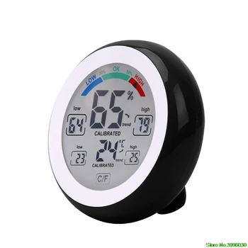 Digital Indoor Thermometer Hygrometer Touchscreen Temperature Gauge Humidity Monitor
Digital Indoor Thermometer Hygrometer Touchscreen Temperature Gauge Humidity Monitor