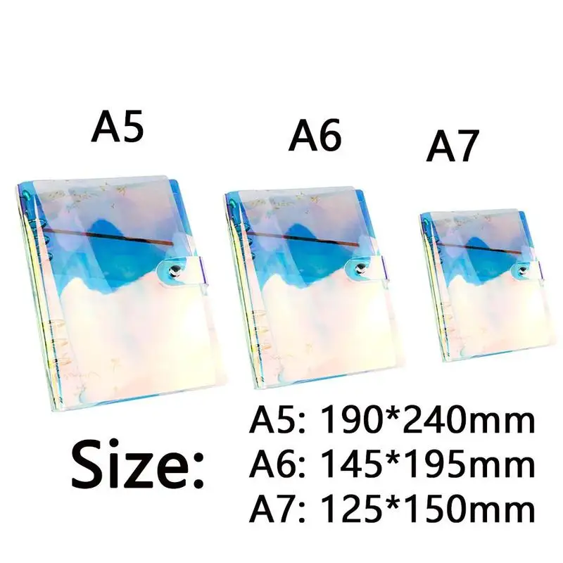 A5 A6 A7 Pvc Transparent Colorful 6-hole Binder Notebook Diary Cover Glitter Loose Leaf Planner Bullet Journal Loose-leaf Clips
A5 A6 A7 Pvc Transparent Colorful 6-hole Binder Notebook Diary Cover Glitter Loose Leaf Planner Bullet Journal Loose-leaf Clips