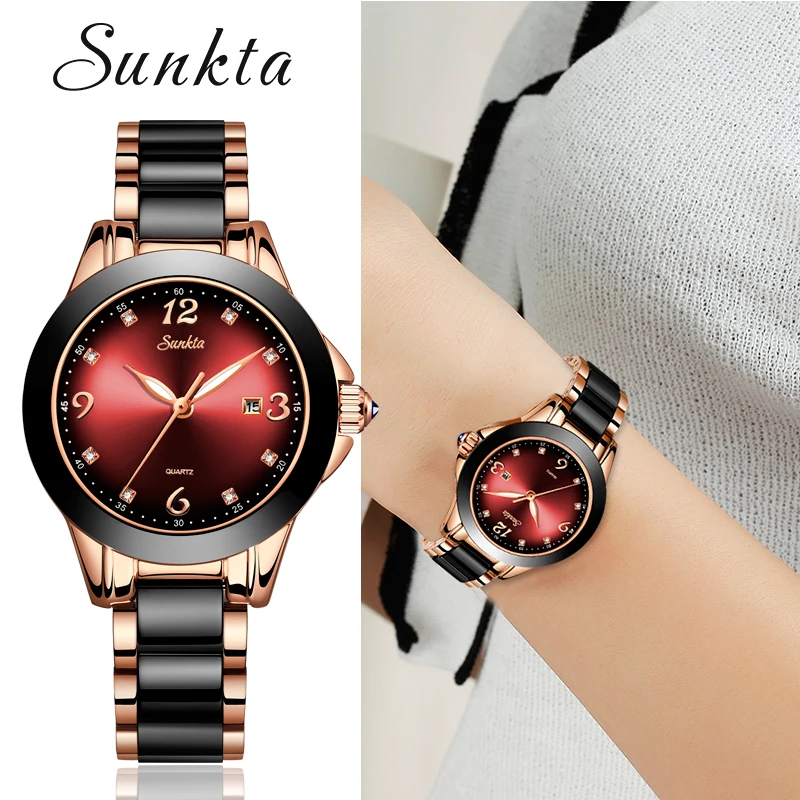 Relogio Feminino 2019New SUNKTA Quartz Women Watches Ladies Room Steel Ceramic wrist Watch Top Brand Luxury Fashion Female Clock
Relogio Feminino 2019New SUNKTA Quartz Women Watches Ladies Room Steel Ceramic wrist Watch Top Brand Luxury Fashion Female Clock