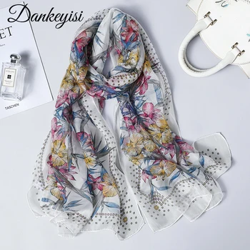 DANKEYISI 100% Nature Silk Scarf Long Real Silk Women Scarves Floral Shawl Female Hijab Wrap Summer Beach Cover-ups
DANKEYISI 100% Nature Silk Scarf Long Real Silk Women Scarves Floral Shawl Female Hijab Wrap Summer Beach Cover-ups