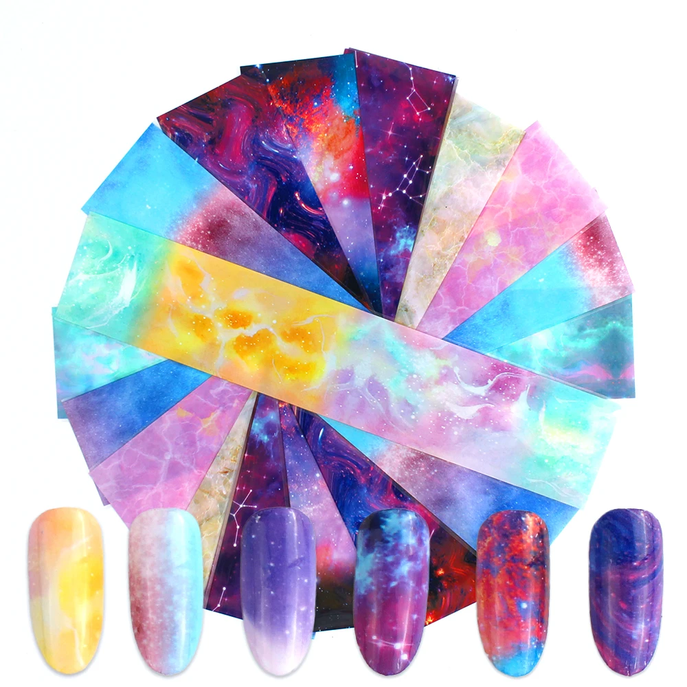 10pcs/set Nail Art Foil Stickers Transfer Paper Starry Sky Retro Adhesive Decals for Manicure Wrap Slider Tape Nail Art 2019
10pcs/set Nail Art Foil Stickers Transfer Paper Starry Sky Retro Adhesive Decals for Manicure Wrap Slider Tape Nail Art 2019