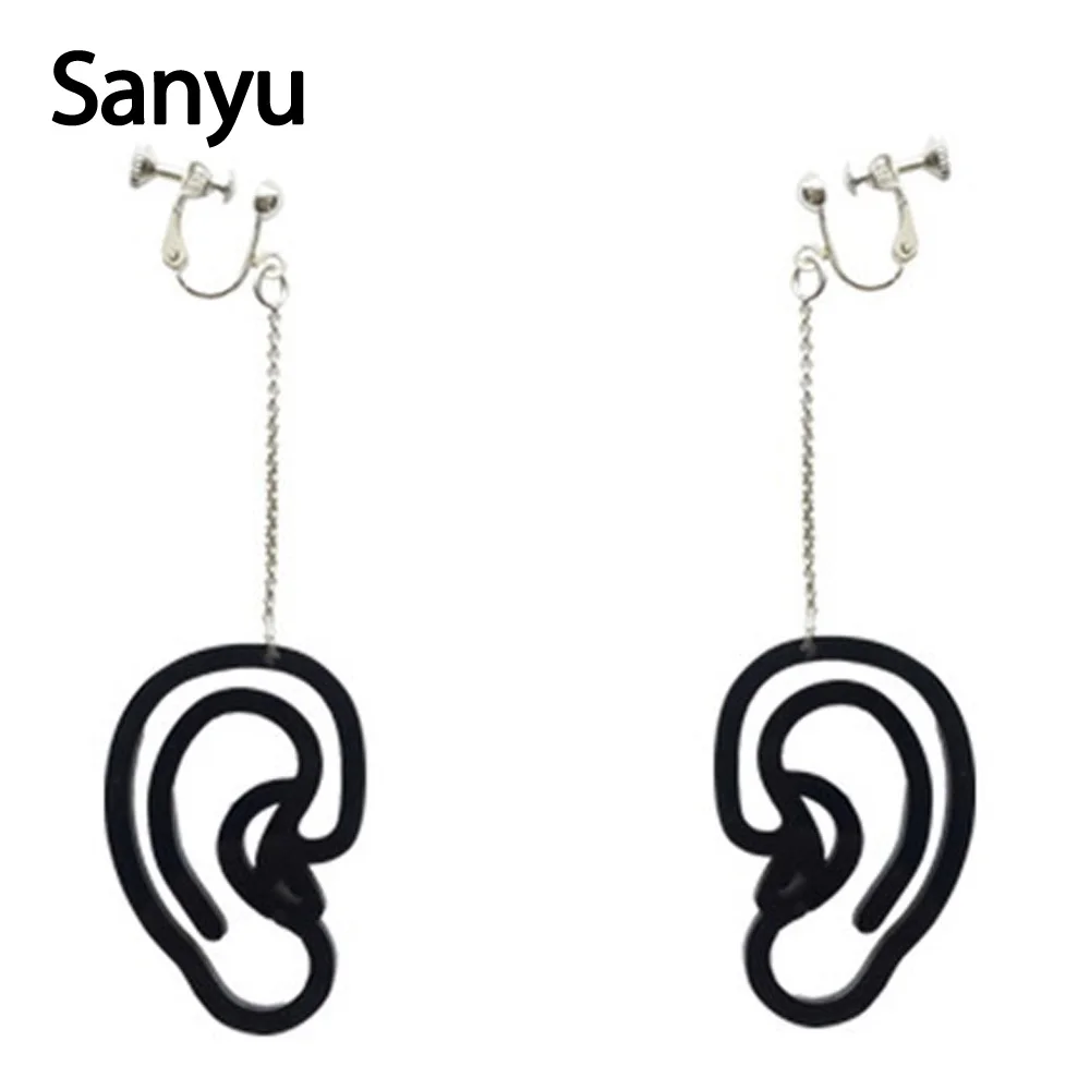 Vintage Funny Mask Ears Shape Hollow Out Acrylic Earrings Long Tassel Personalized Clip Earrings Women Unique Jewelry Brincos
Vintage Funny Mask Ears Shape Hollow Out Acrylic Earrings Long Tassel Personalized Clip Earrings Women Unique Jewelry Brincos