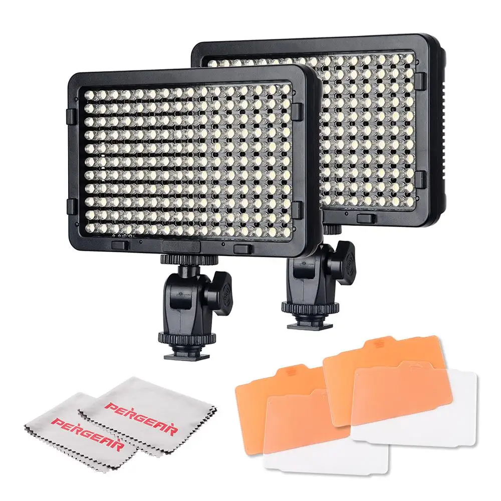 2pcs/lot High Power 176 Led Video Light On Camera Dimmable Photo Light Panel w/ Filters + Cleaning Cloth
2pcs/lot High Power 176 Led Video Light On Camera Dimmable Photo Light Panel w/ Filters + Cleaning Cloth