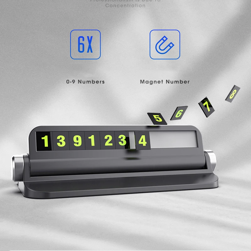 3 Colors Hideable Recycle Luminous Car Phone Number Car Sticker Car Styling Temporary Magnet Parking Number Card Phone Holder
3 Colors Hideable Recycle Luminous Car Phone Number Car Sticker Car Styling Temporary Magnet Parking Number Card Phone Holder