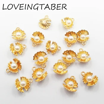 13mm*12mm 30pcs/lot Gold Color Seashell with Pearl Small Charms Pendants Jewelry Making Handmade DIY Accessories
13mm*12mm 30pcs/lot Gold Color Seashell with Pearl Small Charms Pendants Jewelry Making Handmade DIY Accessories