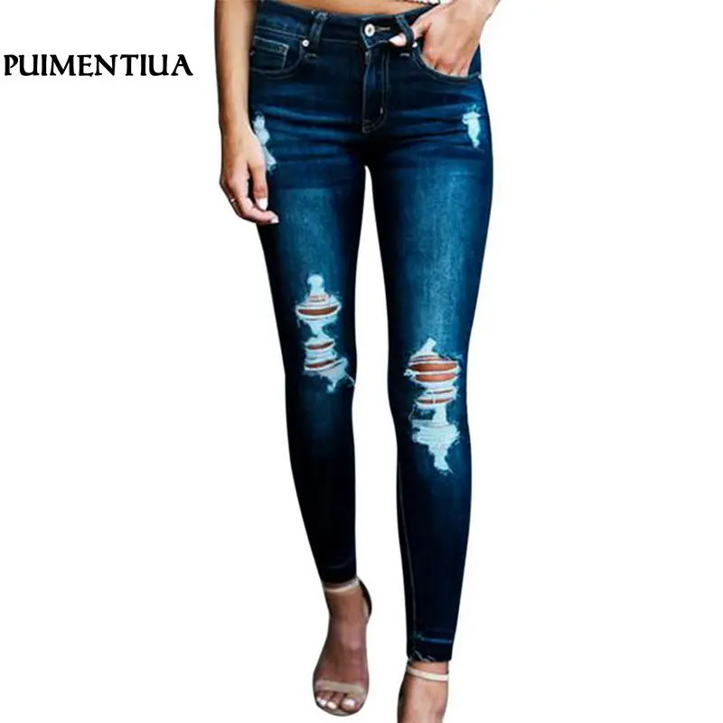 Puimentiua 2018 New Sexy Blue Jeans Pancil Pants Women Slim Hole Destroyed Knee Denim Jeans Casual Stretch Ripped Trousers Jeans
Puimentiua 2018 New Sexy Blue Jeans Pancil Pants Women Slim Hole Destroyed Knee Denim Jeans Casual Stretch Ripped Trousers Jeans