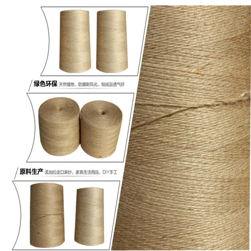 

Pick 1mm 2mm 3mm 4mm 5mm 6mm Diameter natural Hemp Cords linen Jute Cord Thread for gift package weaved Crafts handcraft EH48-2